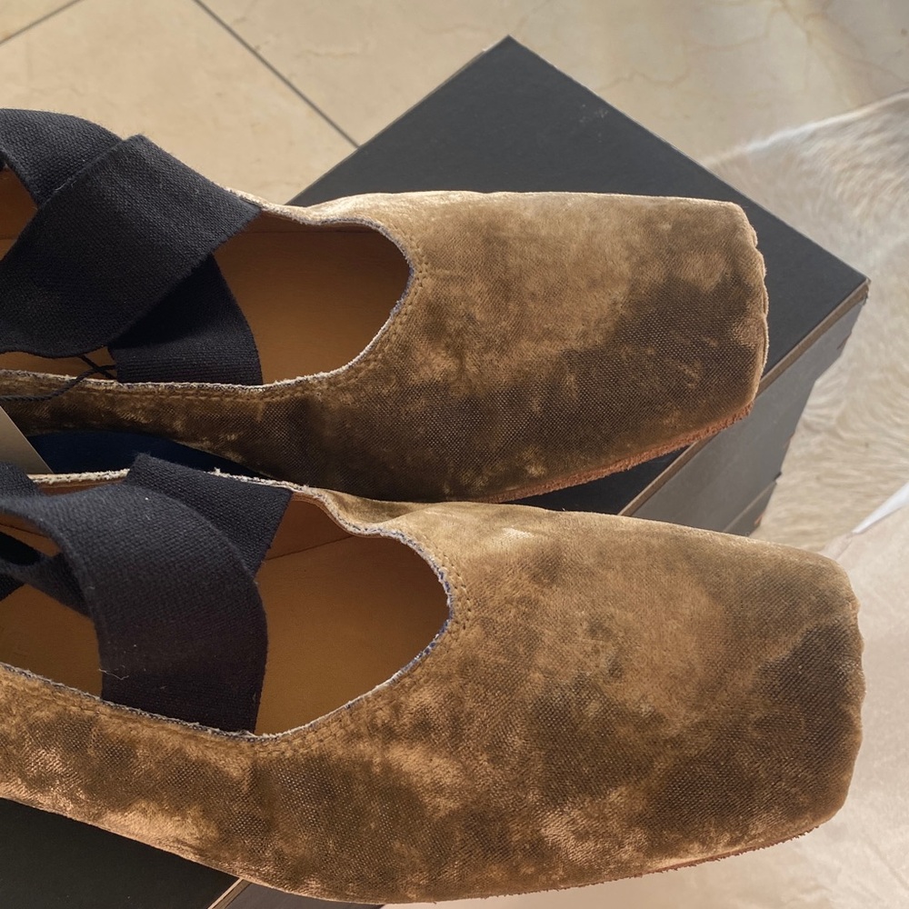 Uma Wang velvet  cross strap ballerinas EU39 NWT - Picture 13 of 14
